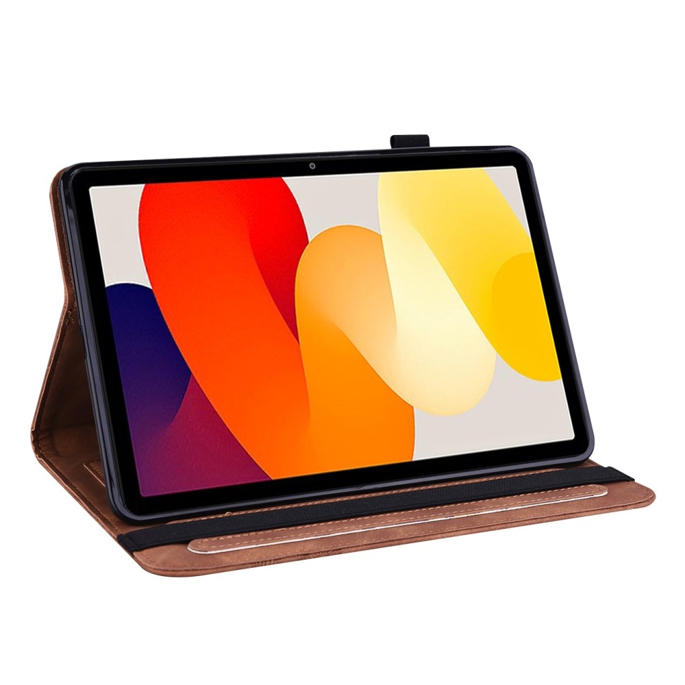 Virágos tok Xiaomi Redmi Pad SE-hez - barna