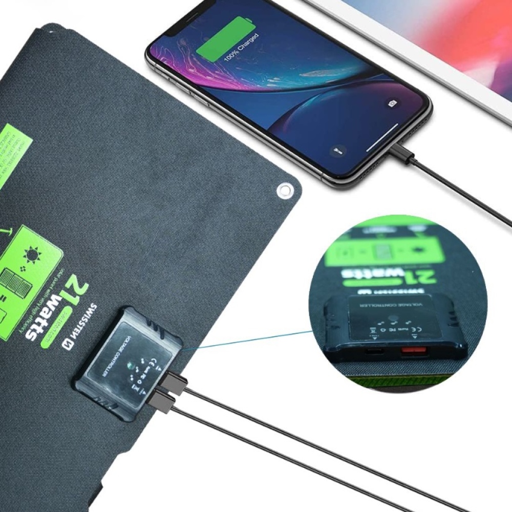 Swissten összecsukható napelem 21W