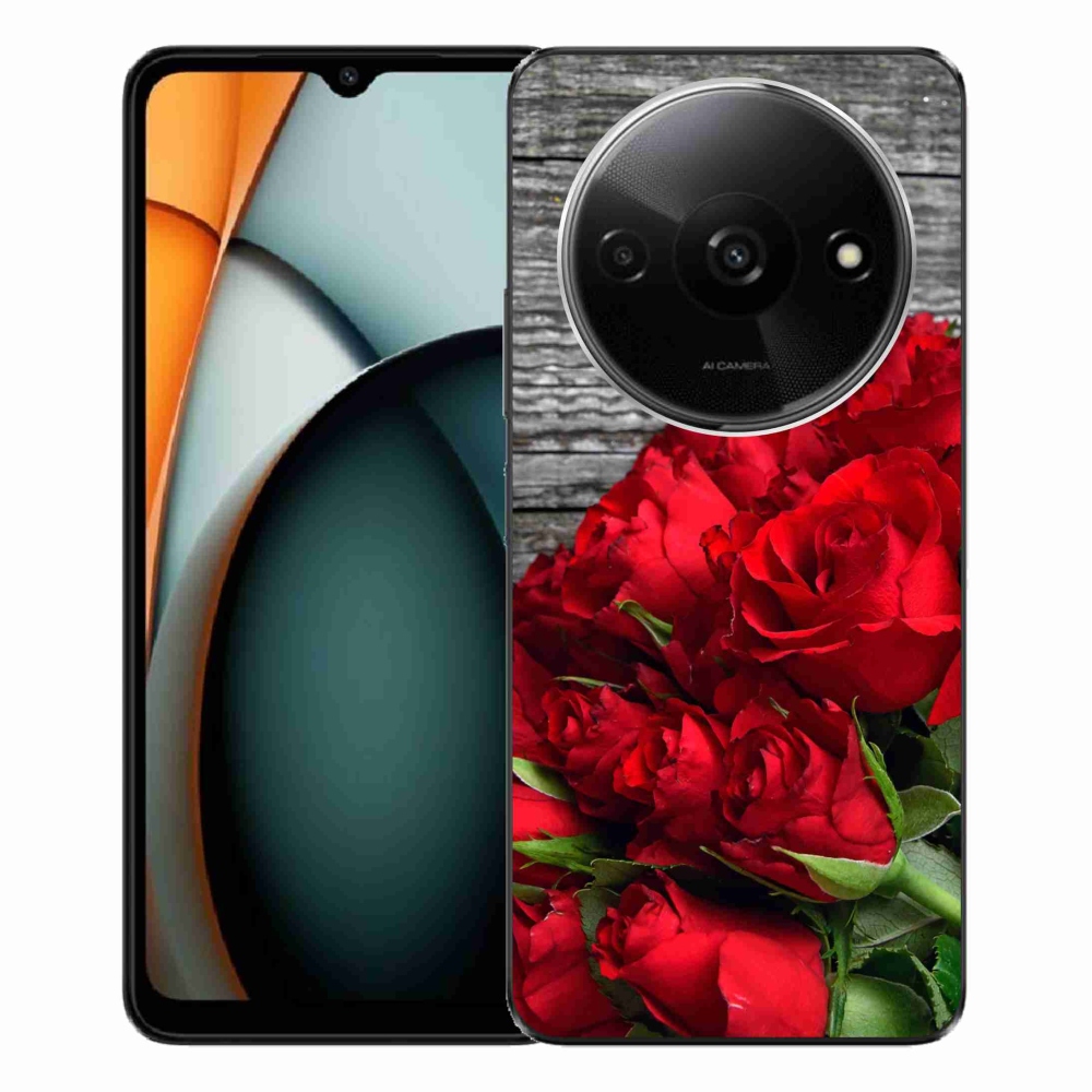 Gél borítás mmCase a Xiaomi Redmi A3-hoz - vörös rózsa
