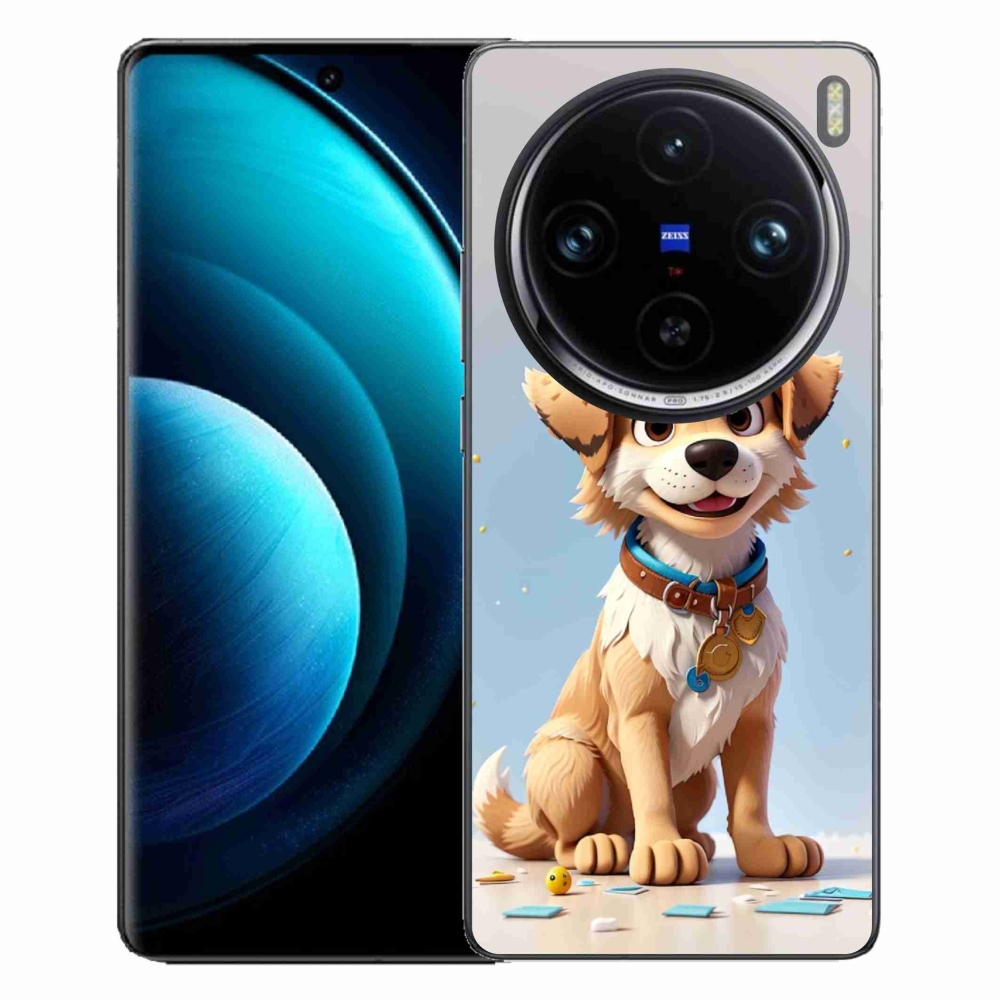 Zselés borítás mmCase a Vivo X100 Pro 5G készülékhez - rajzfilm kölyökkutyakölyök