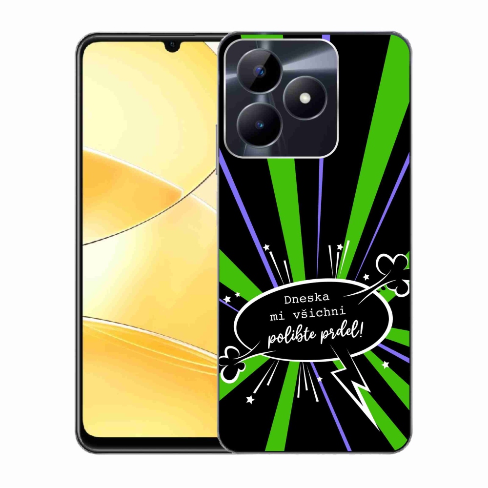 Gél borító mmCase a Realme C51/C53 készülékhez - vicces szöveg 15 fekete háttér