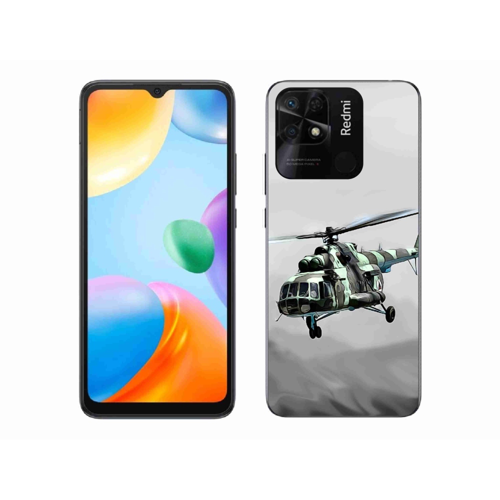 Gél borítás mmCase a Xiaomi Redmi 10C-hez - katonai helikopter