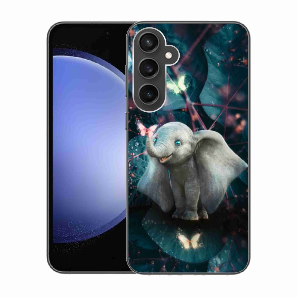 Gél borítás mmCase Samsung Galaxy S23 FE készülékhez - aranyos elefánt