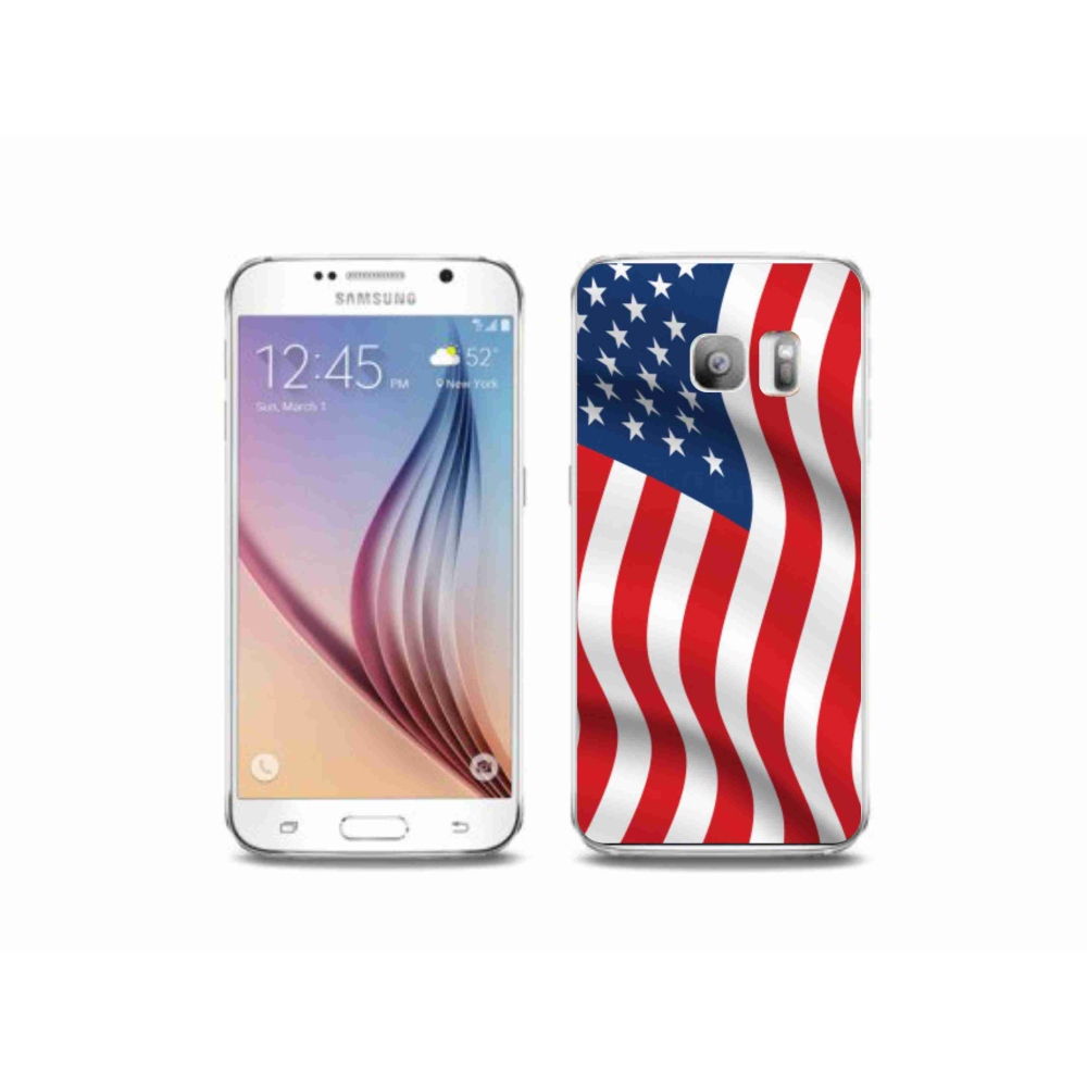 Gél borítás mmCase Samsung Galaxy S6 Edge készülékhez - USA lobogó