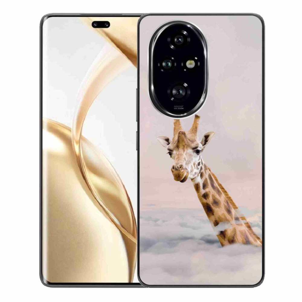 Zselés borítás mmCase a Honor 200 Pro 5G számára - zsiráf a felhőkben