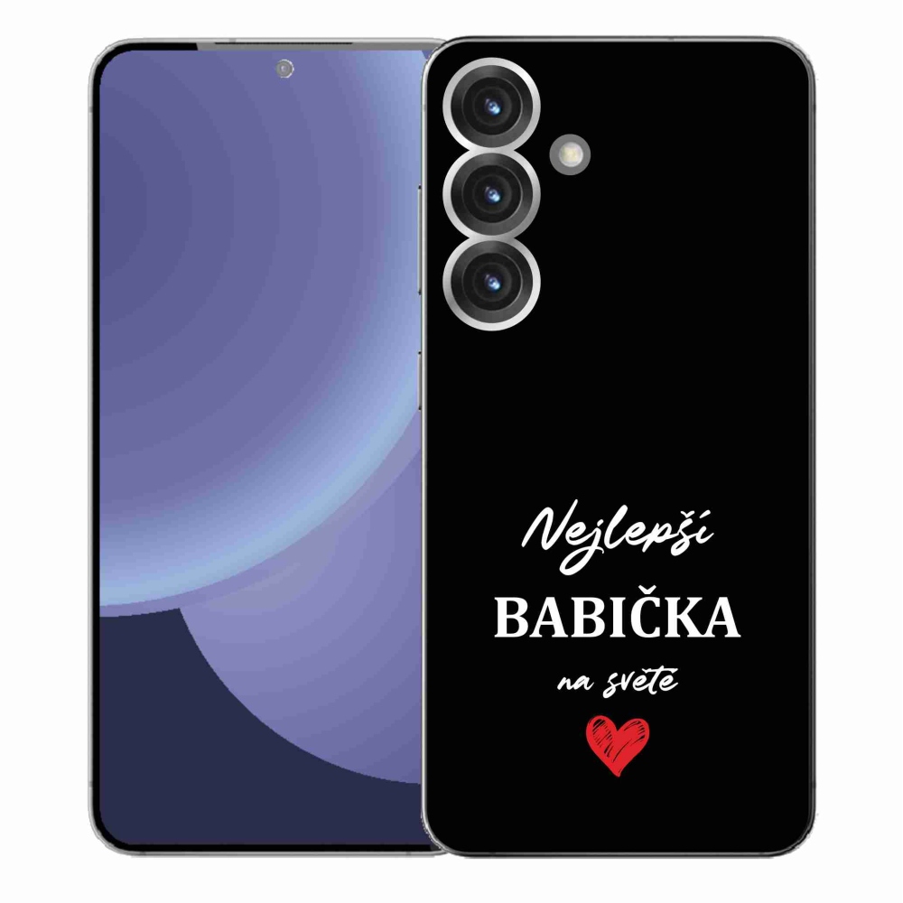 Gél borítás mmCase Samsung Galaxy S25+ - a legjobb nagymama 1 fekete háttérrel