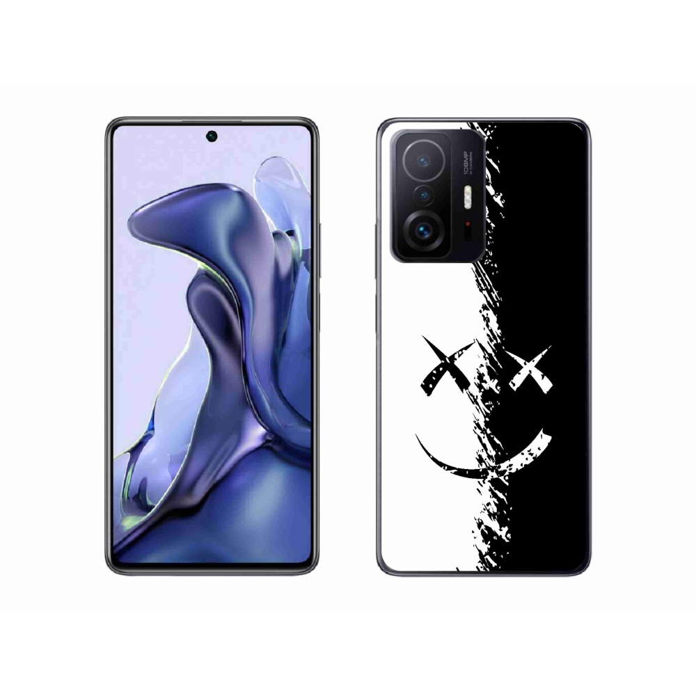Gél borítás mmCase a Xiaomi 11T Pro számára - fekete és fehér mosolygó