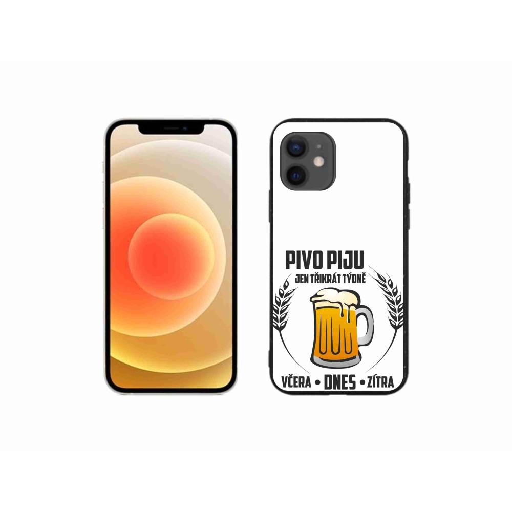 Gél borítás mmCase iPhone 12 mini készülékhez - sör motívum fehér háttér