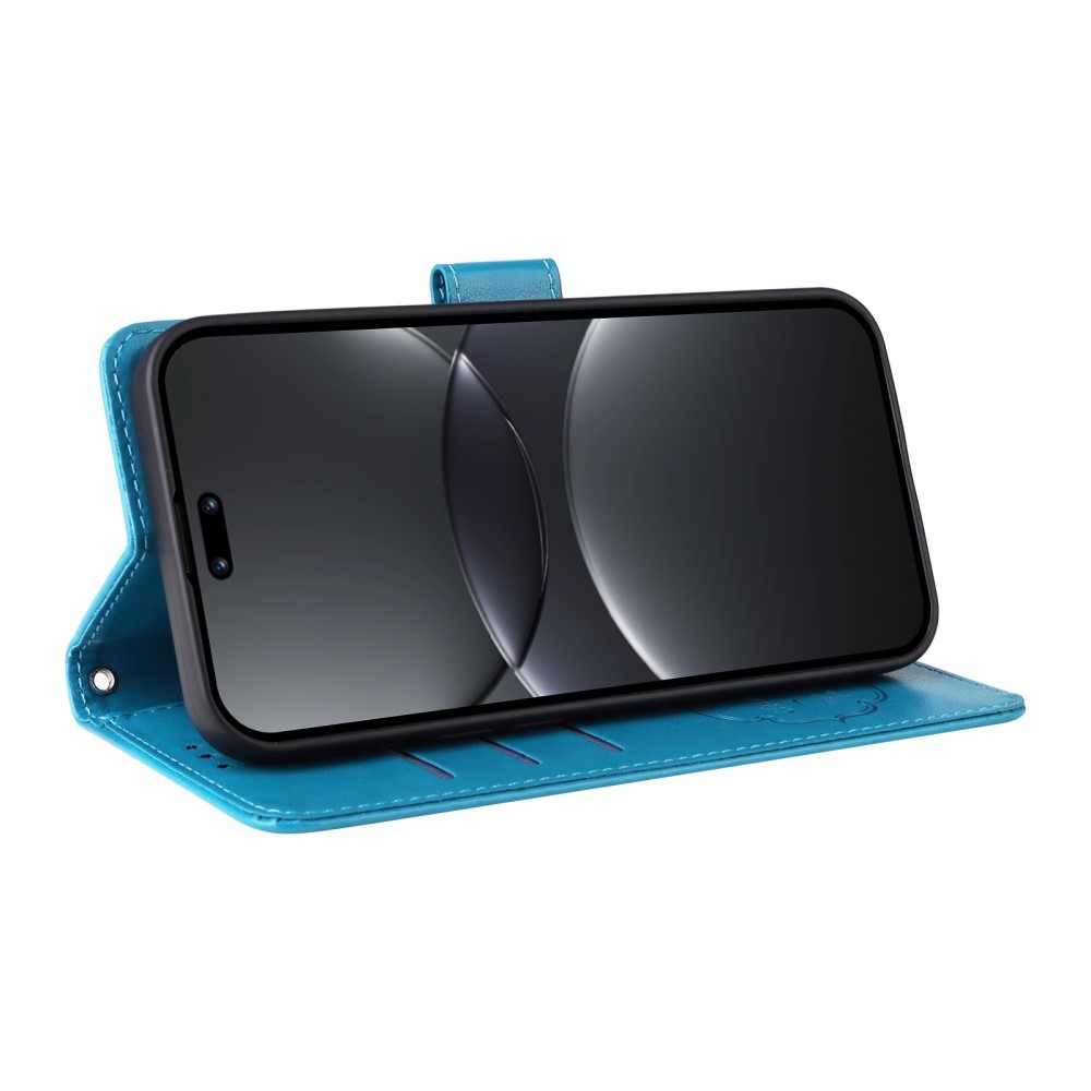 Virágos könyv tok a Huawei Nova 13 Pro 5G számára - kék