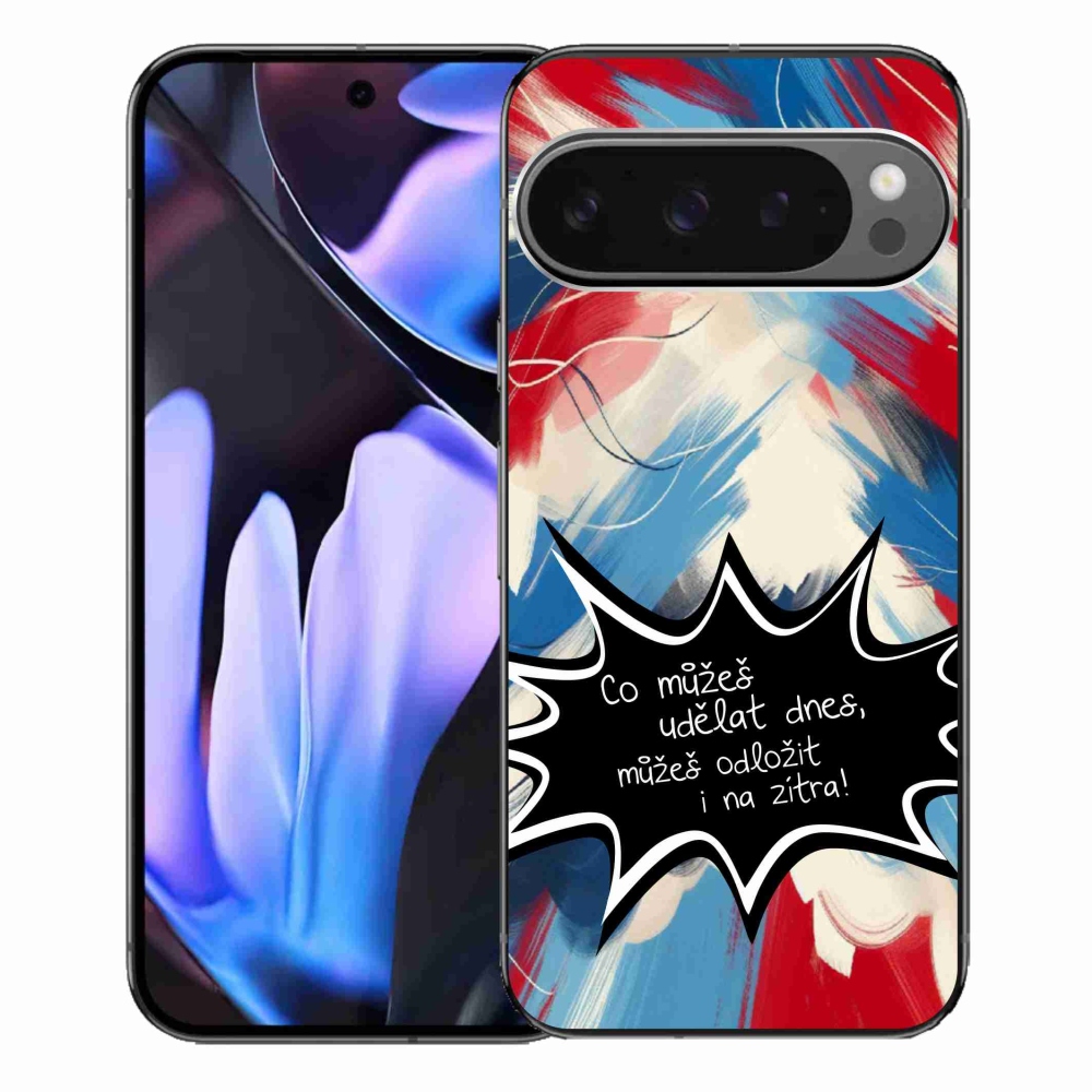Gél borítás mmCase a Google Pixel 9 Pro XL-hez - vicces szöveg 9 fekete háttér