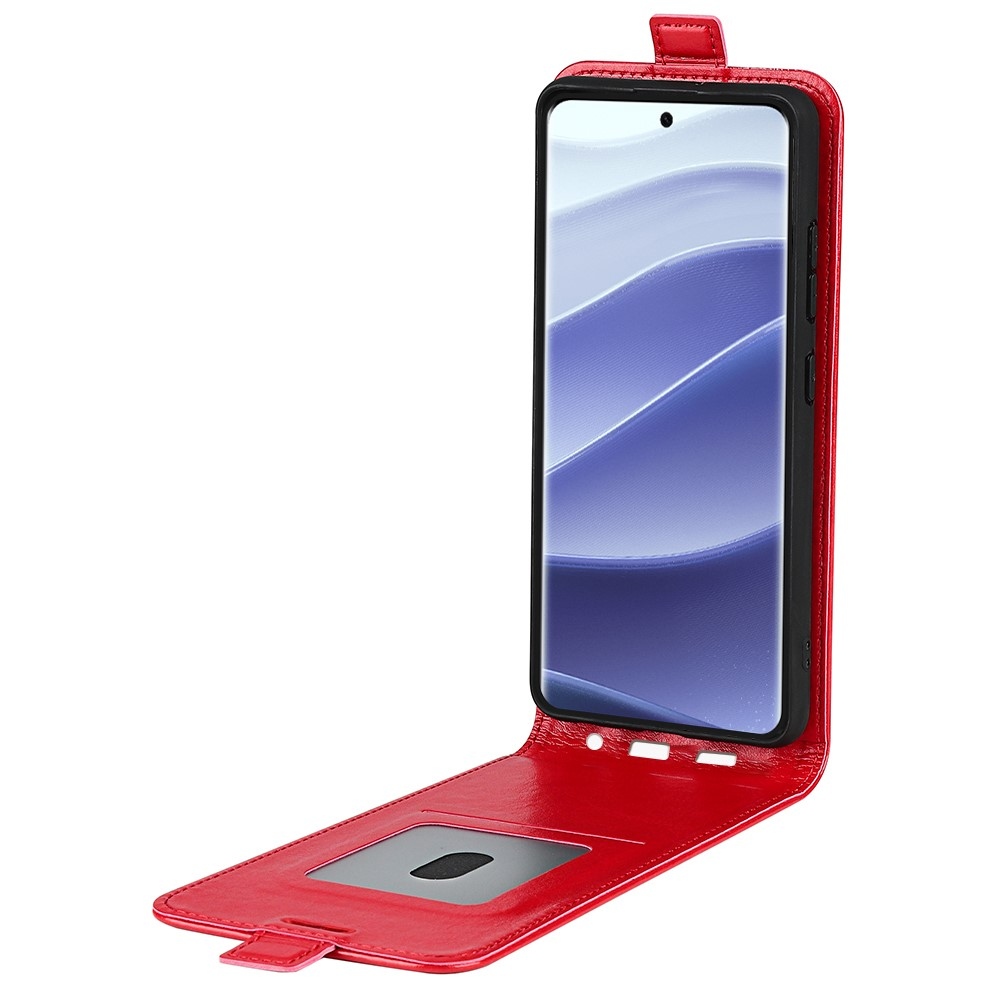 Függőleges könyvtáska Xiaomi Redmi Note 14 Pro 5G/Poco X7 5G - piros