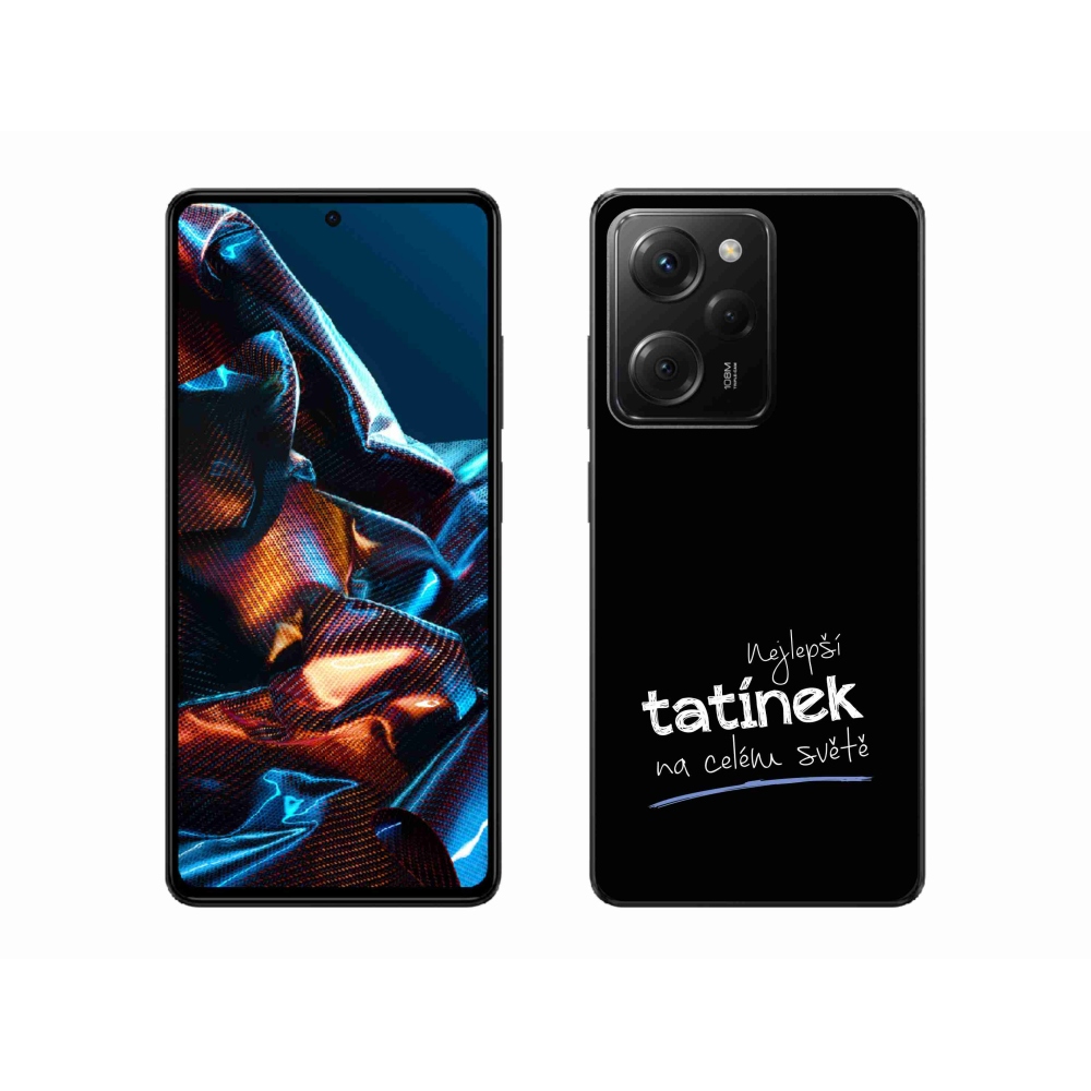 Gél borító mmCase a Xiaomi Poco X5 Pro 5G - legjobb apuci 4 fekete háttérrel