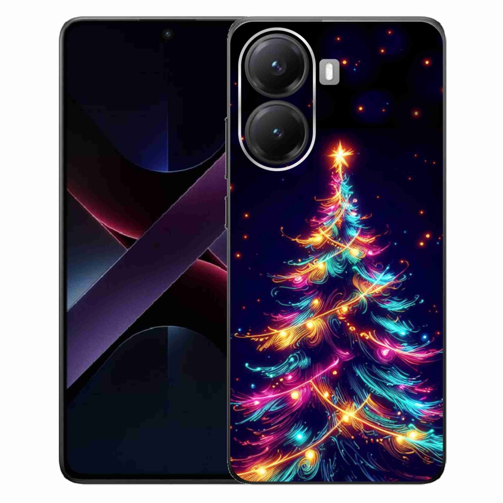 Gél borítás mmCase a Xiaomi Poco X7 Pro 5G számára - neon karácsonyfa