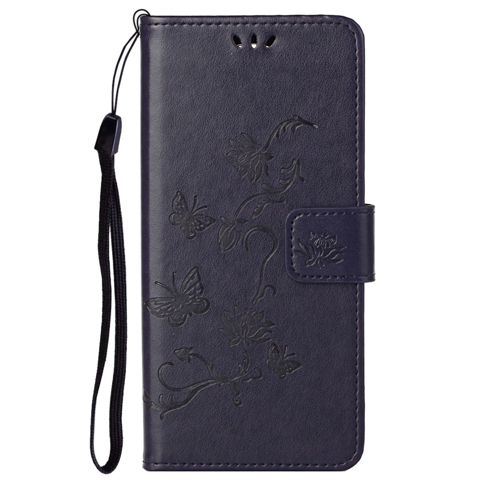 Virágos könyv tok Samsung Galaxy S24 Ultra készülékhez - sötét lila