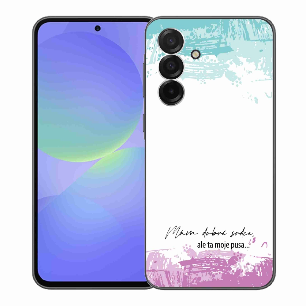 Gél borító mmCase Samsung Galaxy A36 5G - vicces szöveg 3 fehér háttérrel