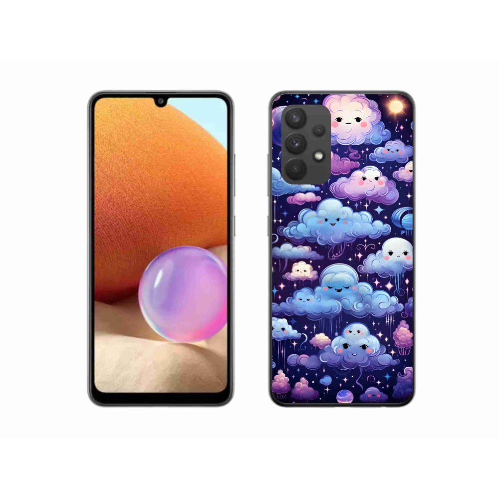 Gél borítás mmCase Samsung Galaxy A32 4G - felhőkhöz