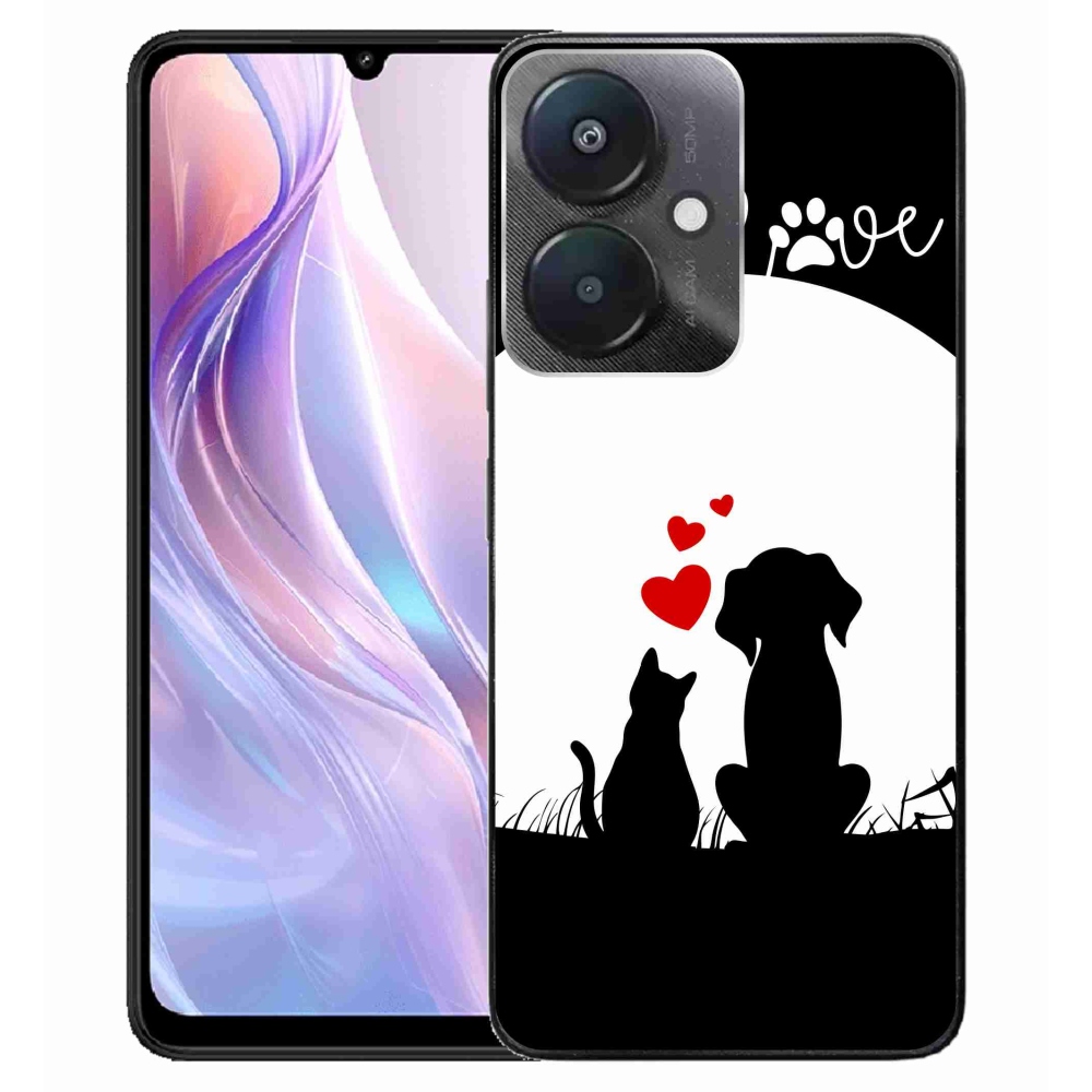 Gél tok mmCase a Xiaomi Redmi 13C 5G számára - állati szeretet