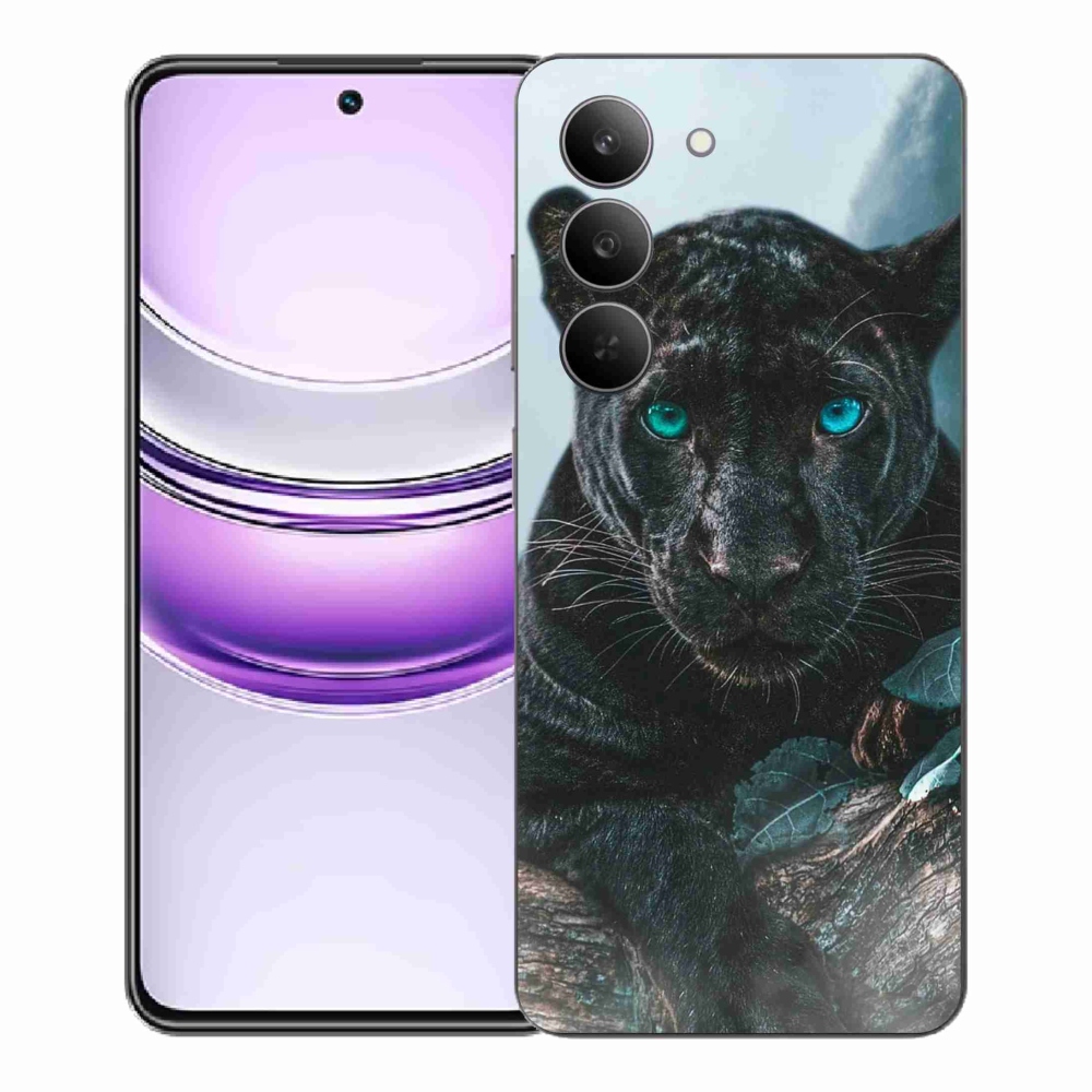 Gél borítás mmCase a Realme 14x 5G készülékhez - fekete párduc