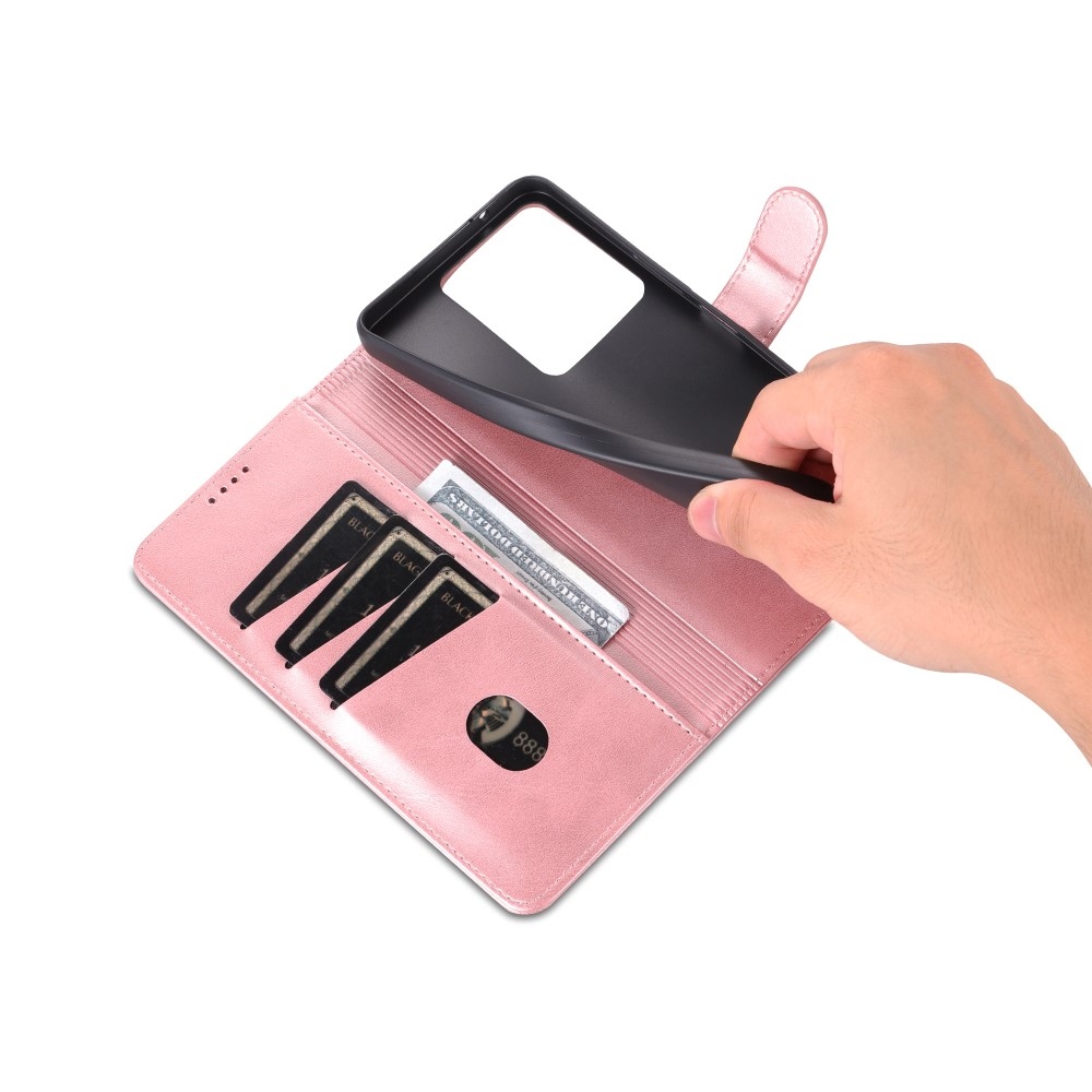 AZNS könyv tok a Vivo V29 Lite 5G-hez - rózsa arany