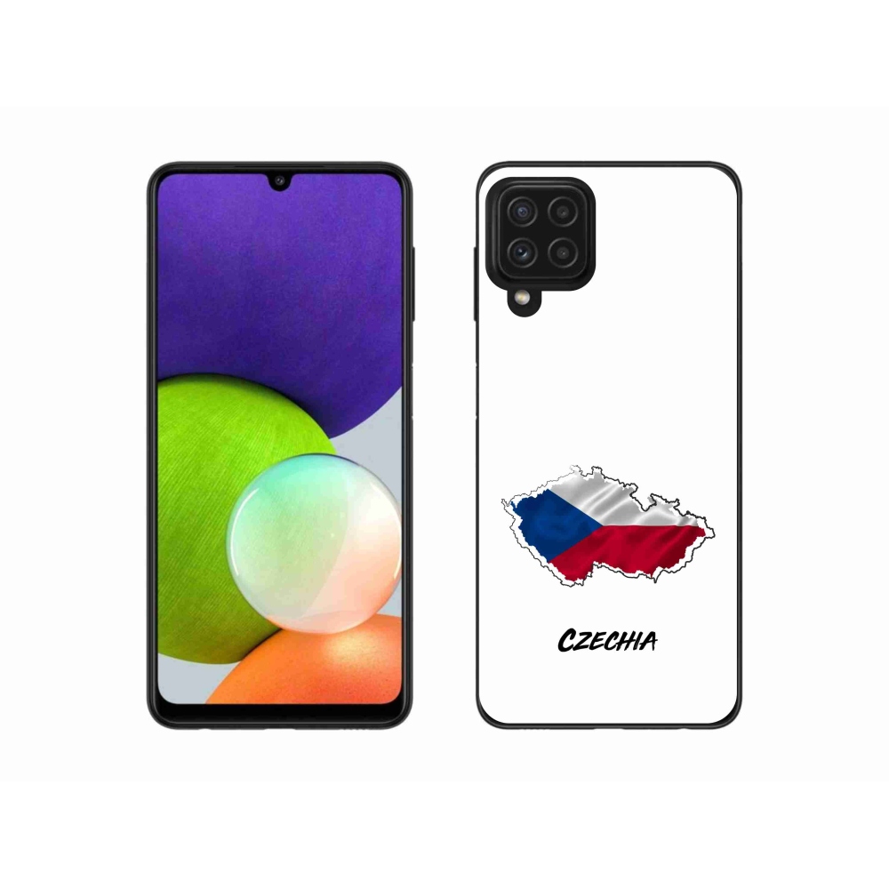 Gél borítás mmCase Samsung Galaxy A22 4G - Csehország fehér háttérrel