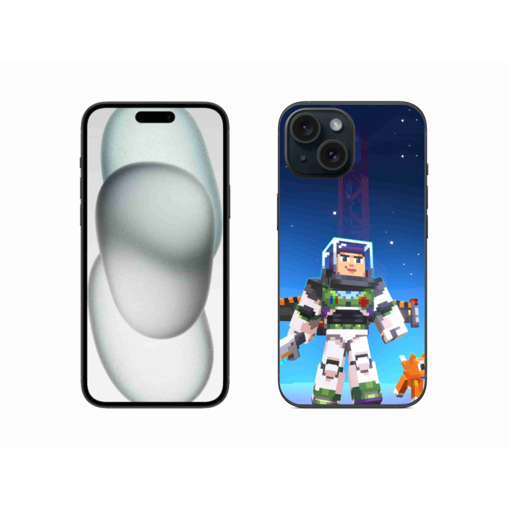Zselés borítás mmCase iPhone 15 készülékhez - minecraft 2