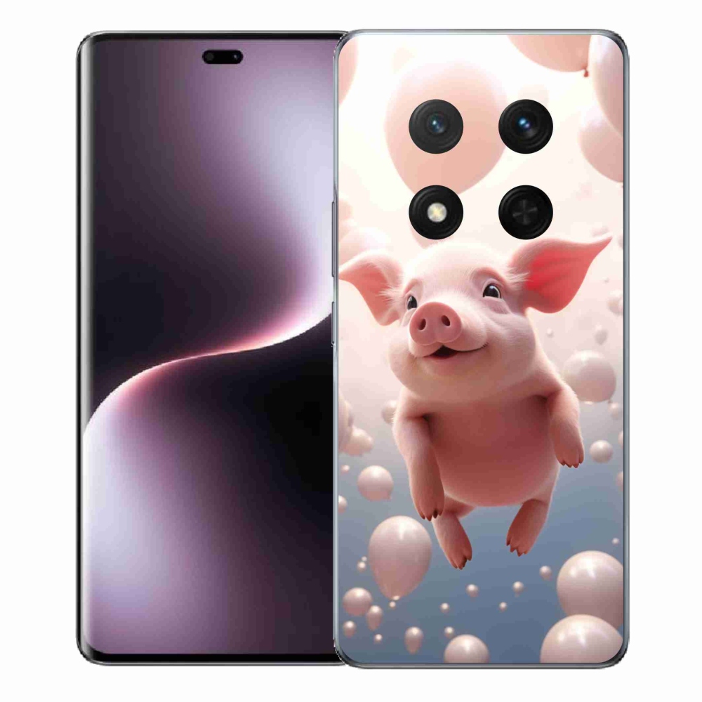 Gél borítás mmCase a Honor Magic 7 Lite 5G számára - malac lufikkal