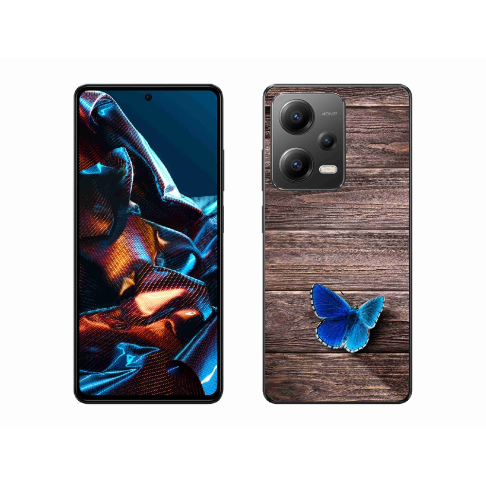 Zselés borítás mmCase a Xiaomi Redmi Note 12 Pro 5G-hez - kék pillangó 1