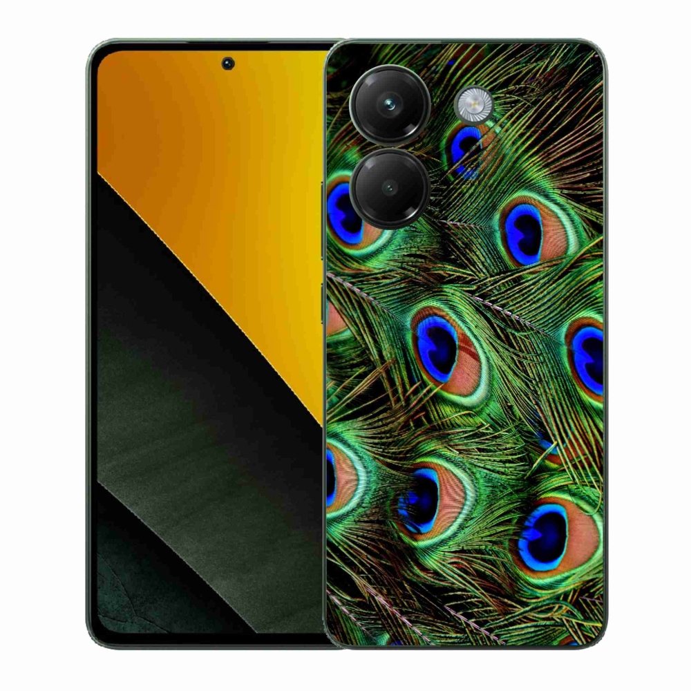 Gél borítás mmCase a Xiaomi Poco M7 Pro 5G-hez - pávatoll