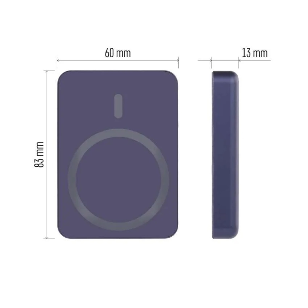 Powerbank EMOS WI 522, 5000 mAh, 20 W+vezeték nélküli - kék