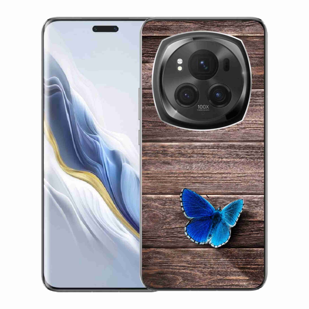 Zselés borítás mmCase a Honor Magic 6 Pro 5G készülékhez - kék pillangó 1