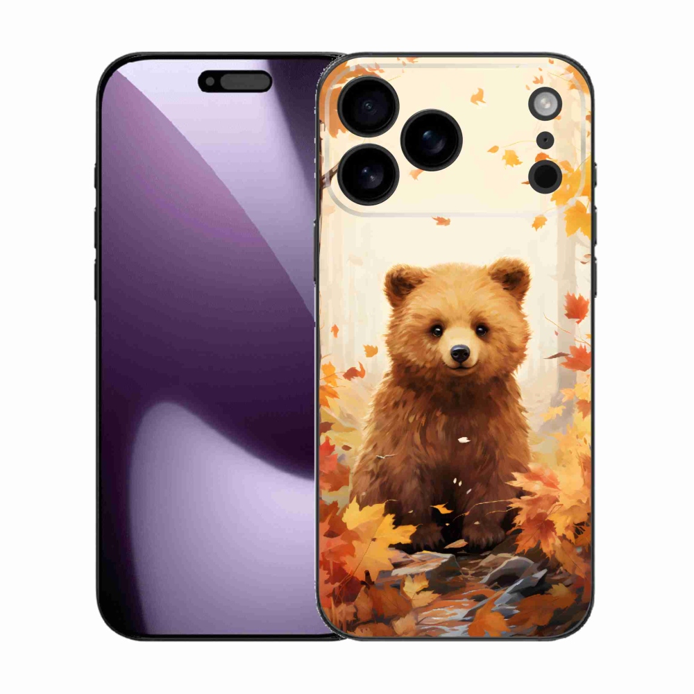 Zselés borítás mmCase iPhone 17 Pro Max készülékhez - medve az erdőben