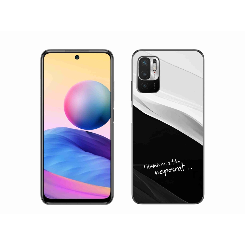 Gél borító mmCase a Xiaomi Poco M3 Pro/5G számára - vicces szöveg 13 fekete és fehér háttérrel