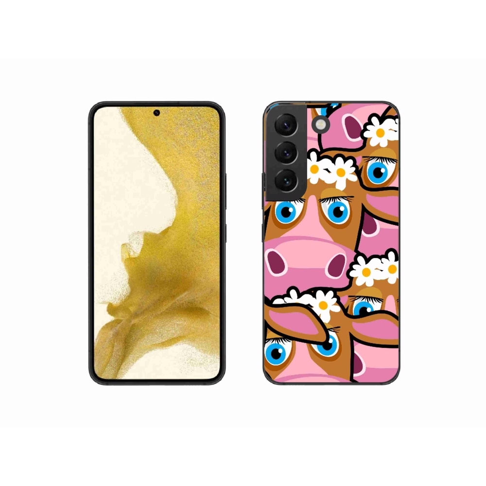 Gél borítás mmCase Samsung Galaxy S22 5G - rajzfilm tehenekhez