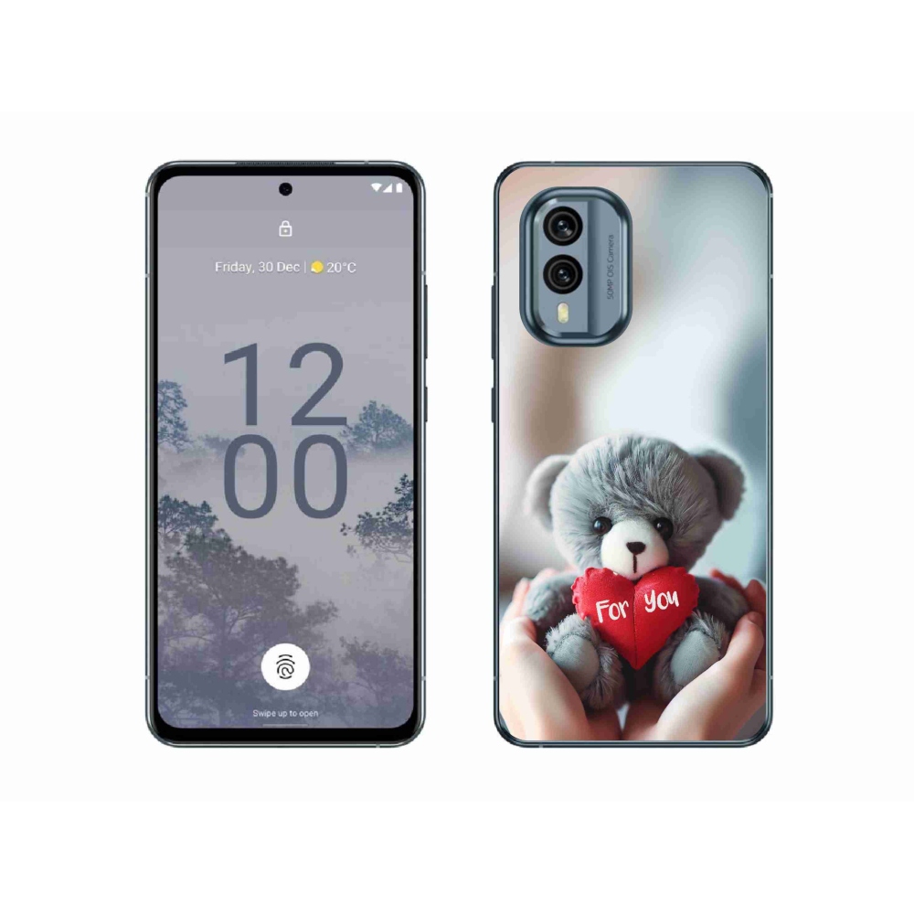 Zselés borítás mmCase a Nokia X30 5G készülékhez - mackó a szerelmeseknek