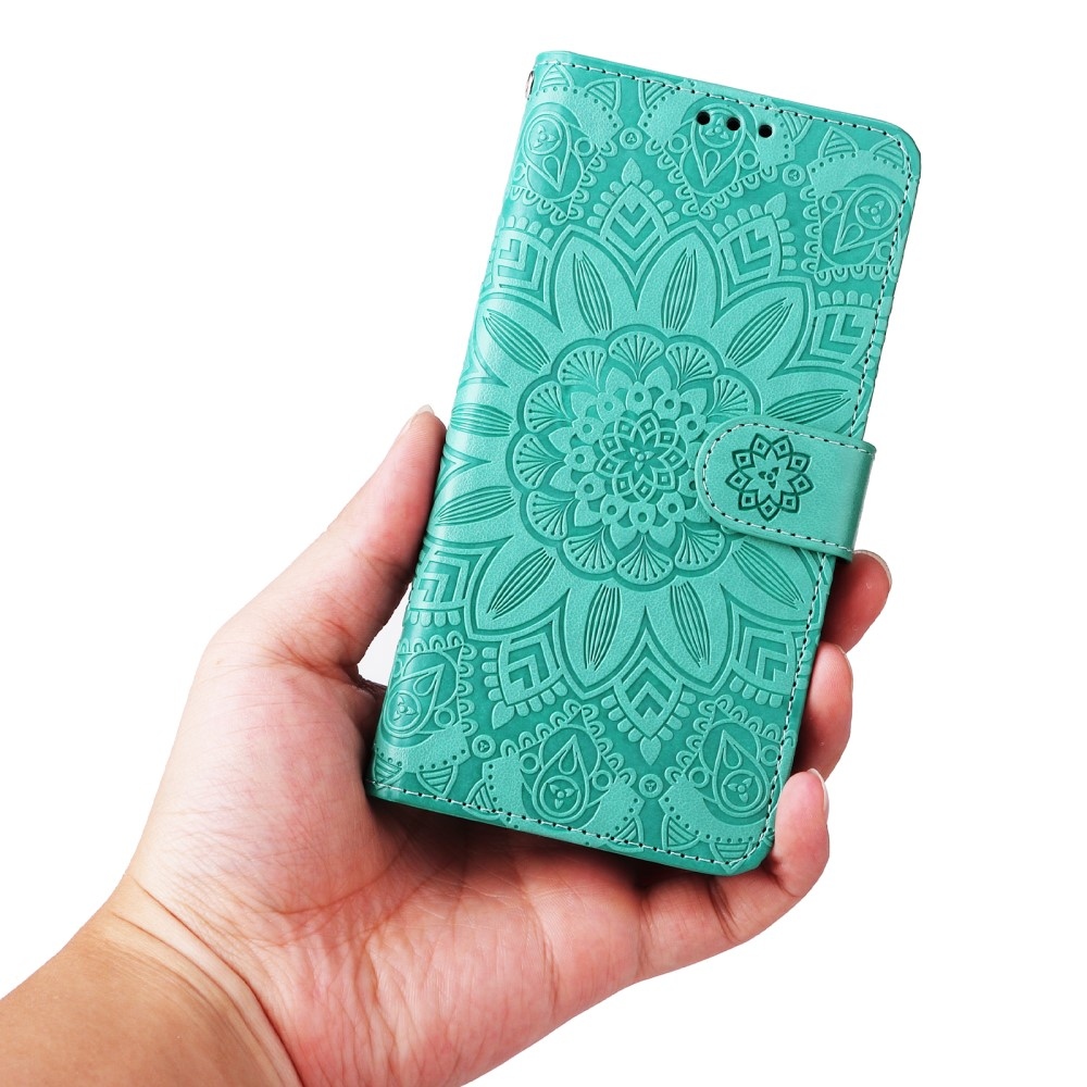 Napraforgó könyvtáska Samsung Galaxy M55 5G - teal - teal