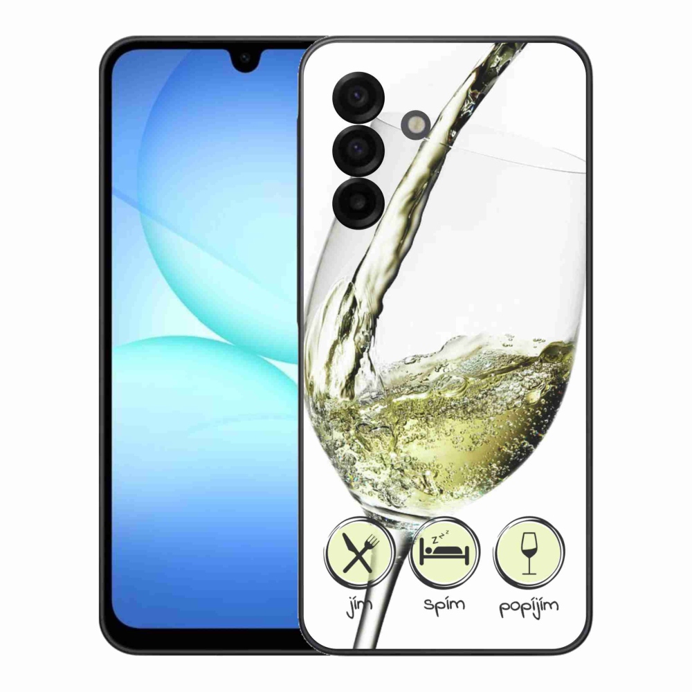 Zselés borítás mmCase Samsung Galaxy A17 4G/5G - borospohár fehér