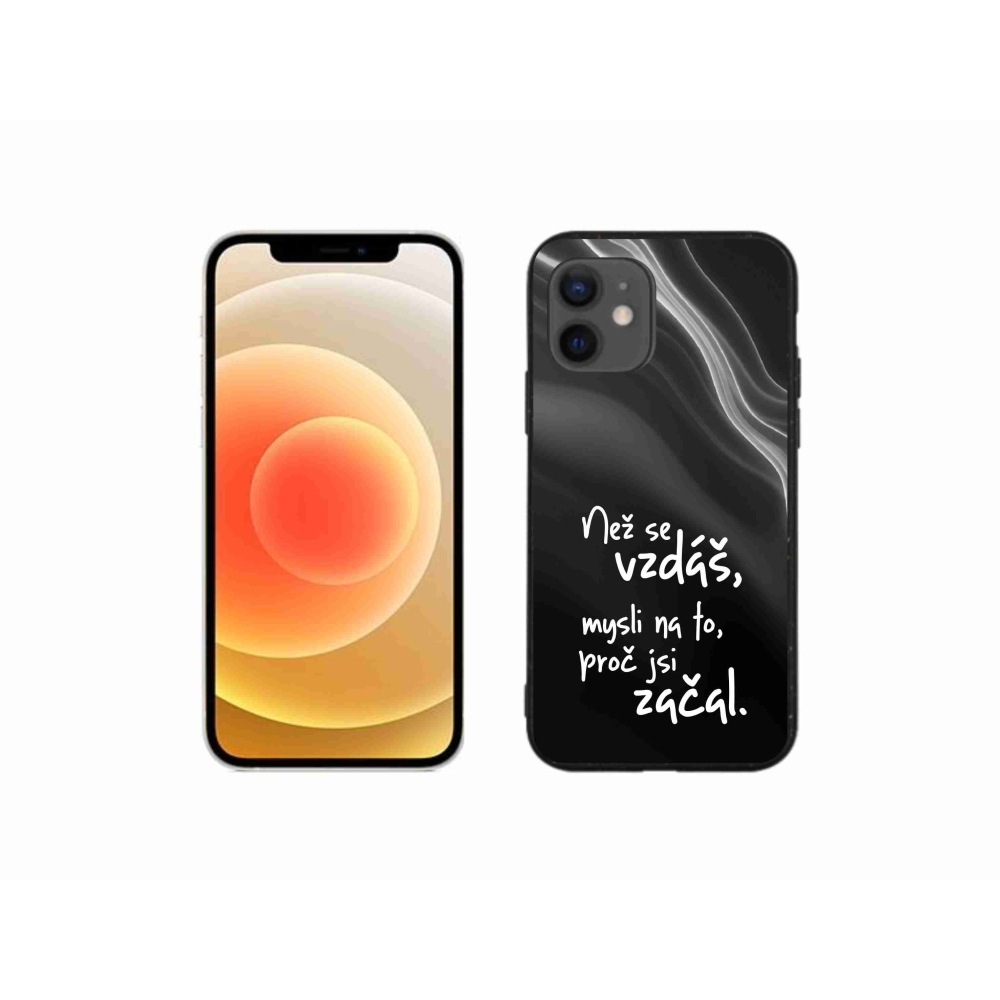 Gél borítás mmCase iPhone 12 mini készülékhez - idézet 2 fekete háttér