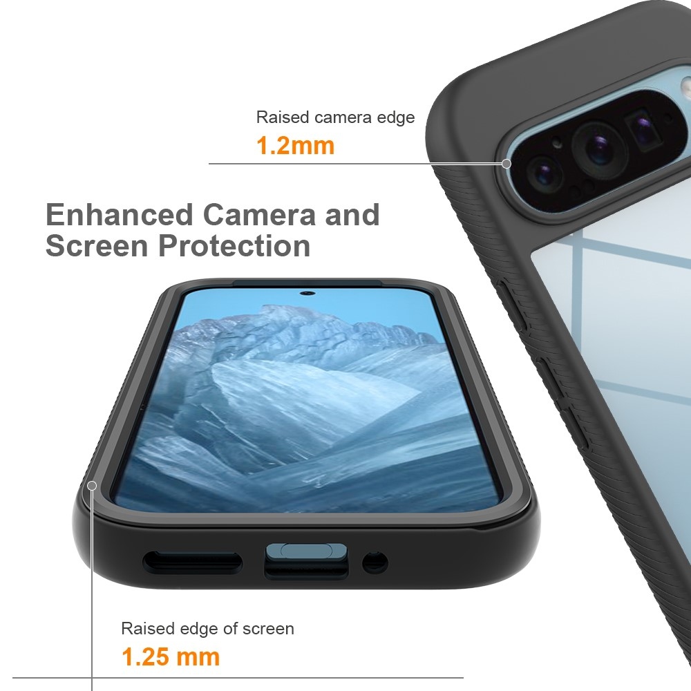 Ütésálló zselés tok a Google Pixel 10 Pro/Pixel 10 képernyővédőjéhez - fekete