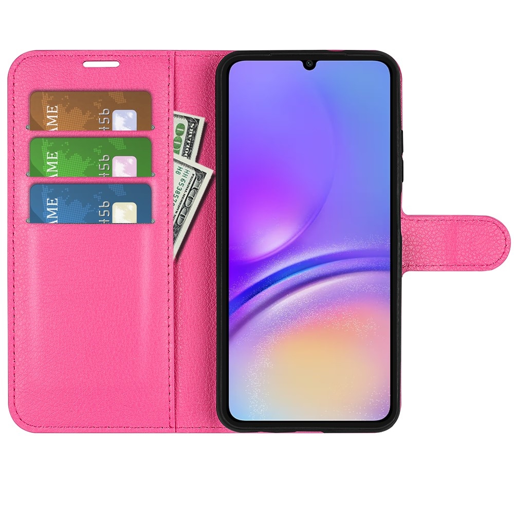 Litchi könyv tok Samsung Galaxy A06 4G - rózsaszínű