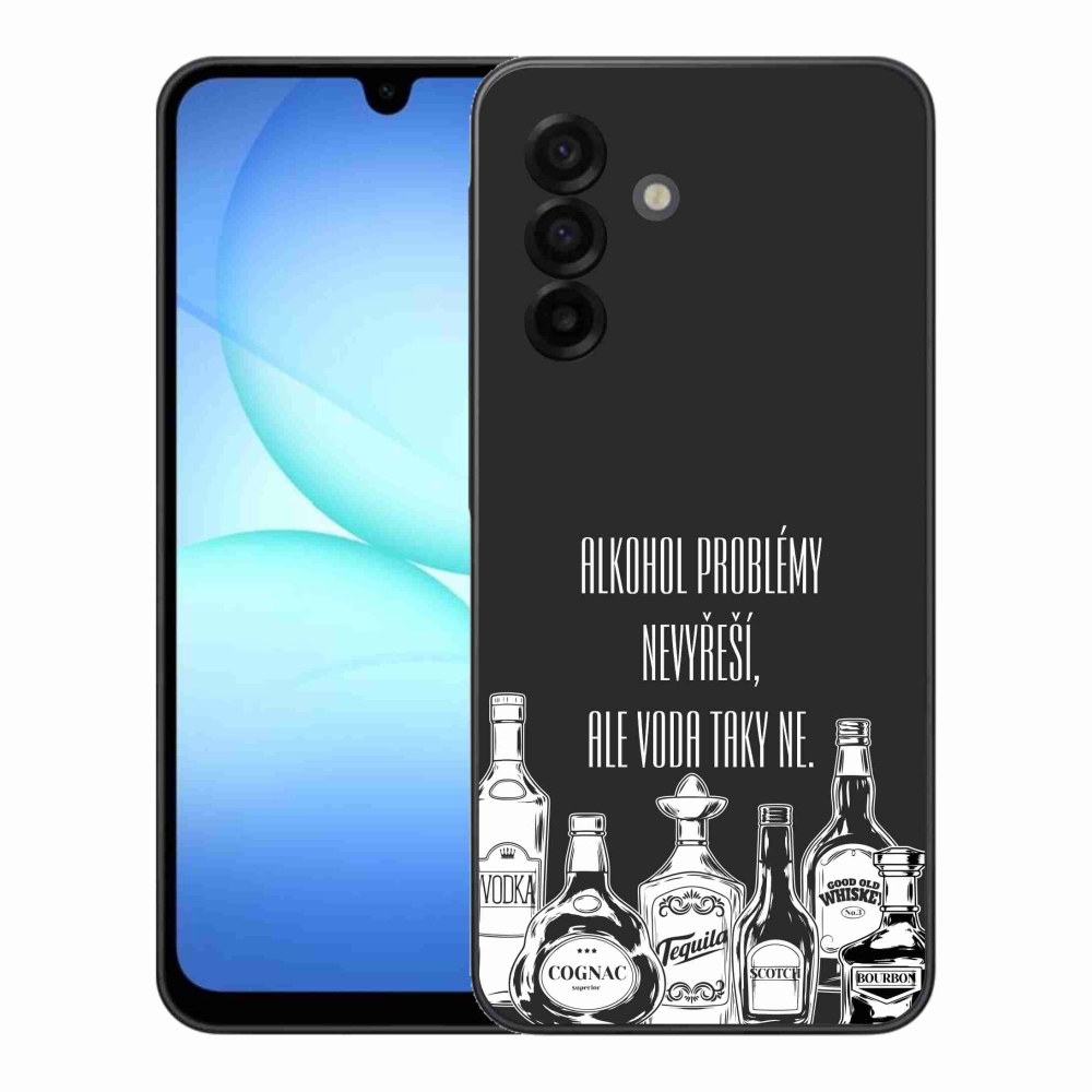 Gél borítás mmCase Samsung Galaxy A17 4G/5G - vicces szöveg fekete háttérrel