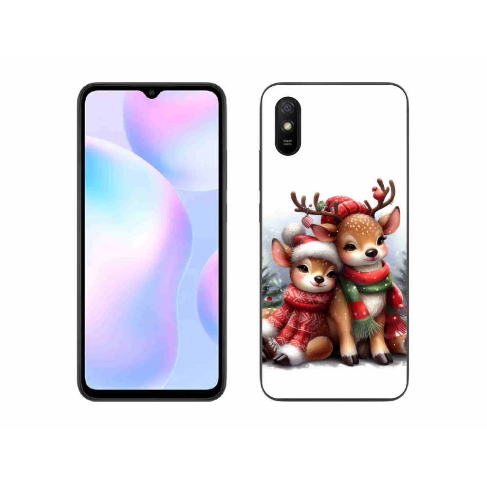 Gél borítás mmCase a Xiaomi Redmi 9AT számára - karácsonyi rénszarvas