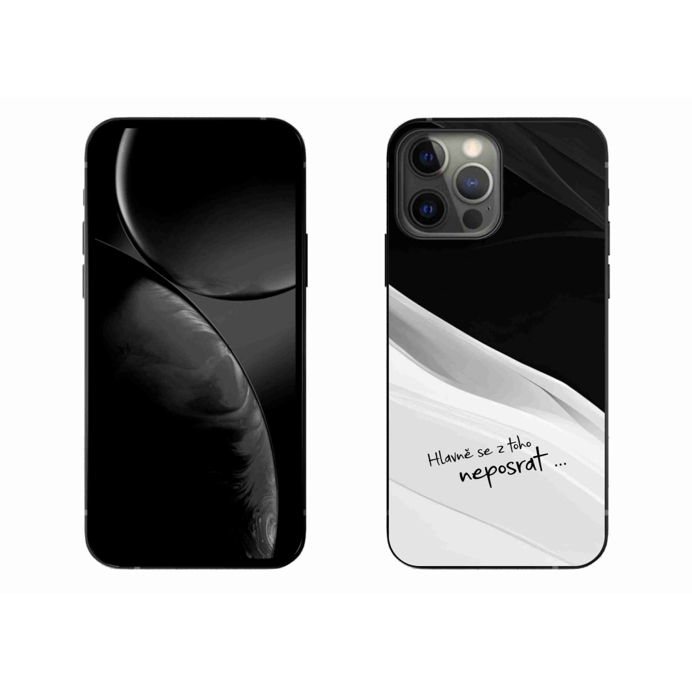 Gél borítás mmCase iPhone 13 Pro Max 6.7 készülékhez - vicces szöveg 13 fehér és fekete háttérrel