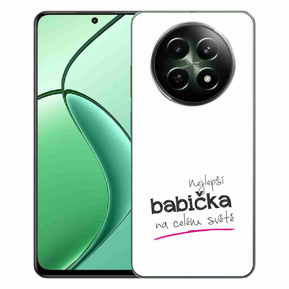 Gél borító mmCase a Realme 12 5G/12x 5G - legjobb nagymama 4 fehér háttérrel