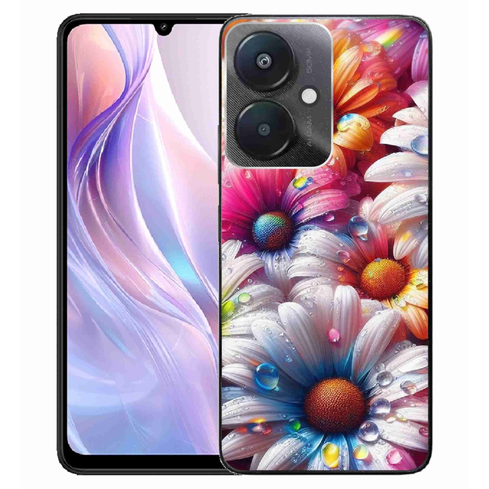 Gél borító mmCase a Xiaomi Redmi 13C 5G számára - színes százszorszépek