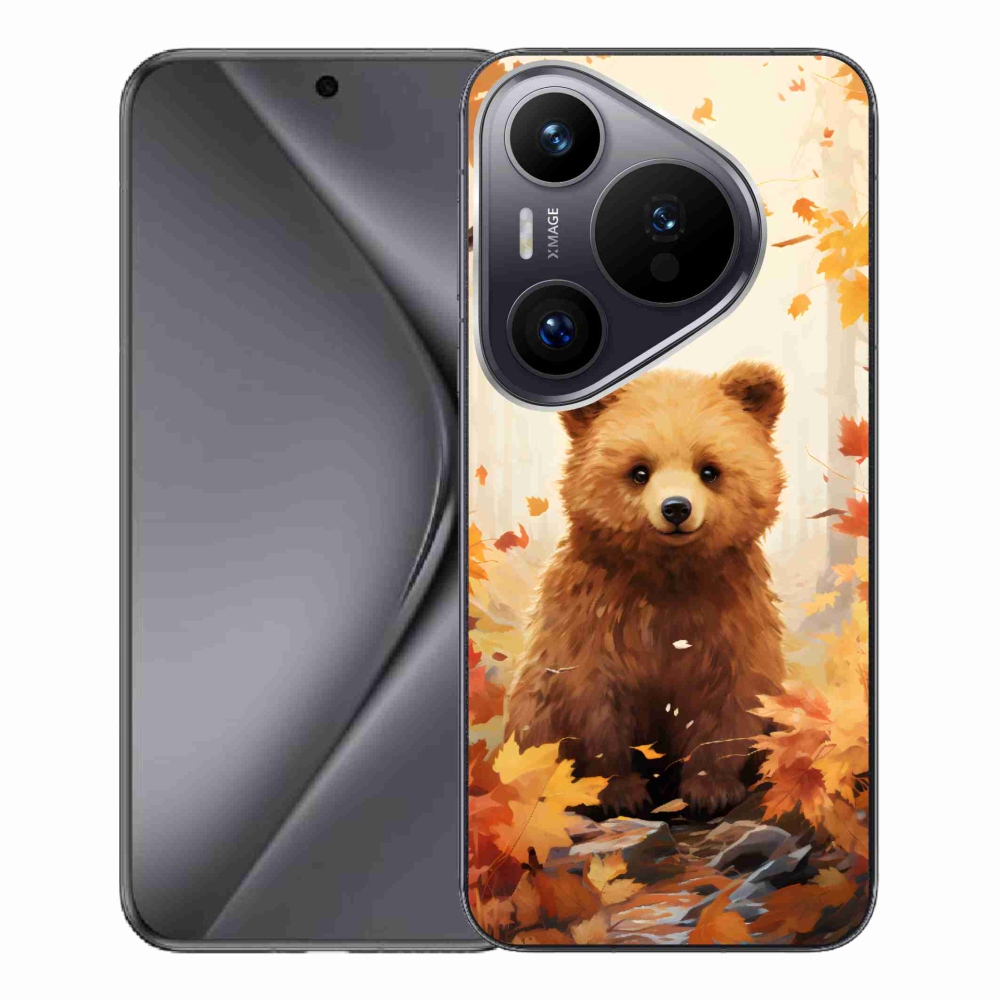 Zselés borítás mmCase a Huawei Pura 70 Pro számára - medve az erdőben