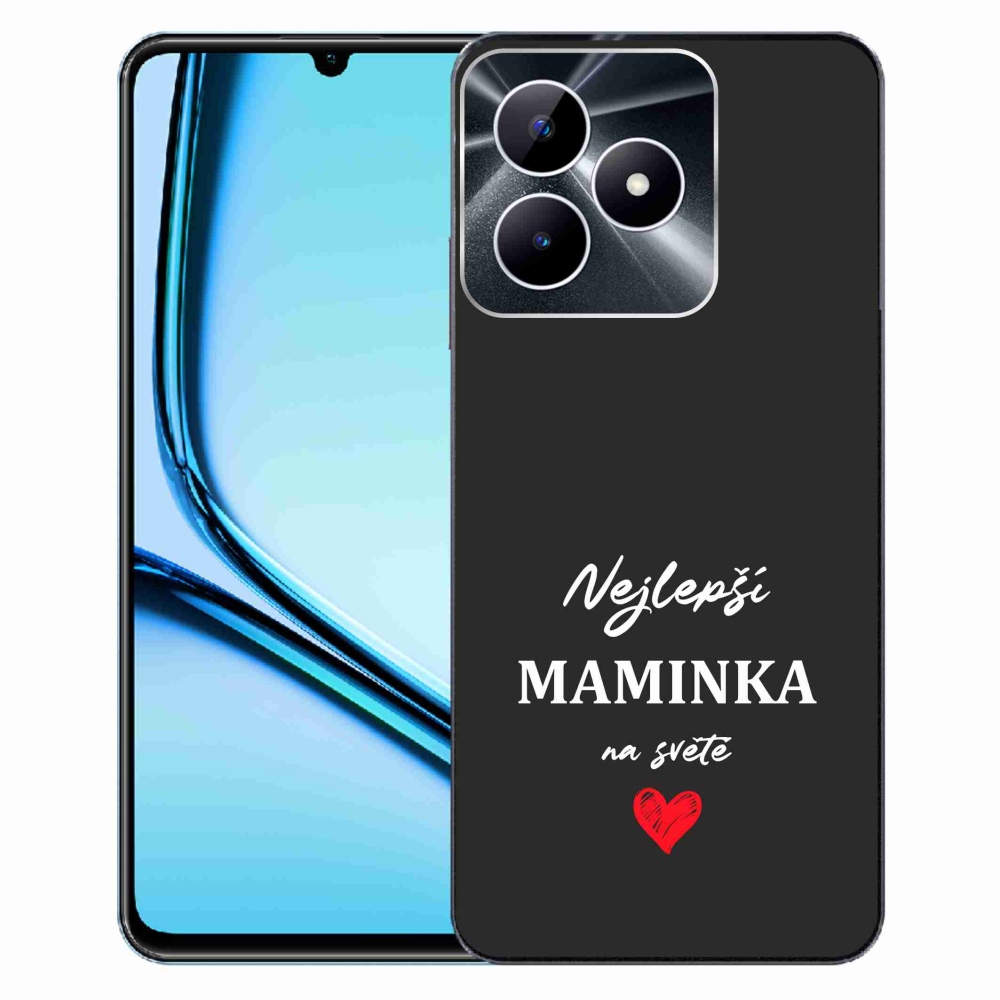 Gél borító mmCase a Realme Note 50 készülékhez - legjobb anya 1 fekete háttér
