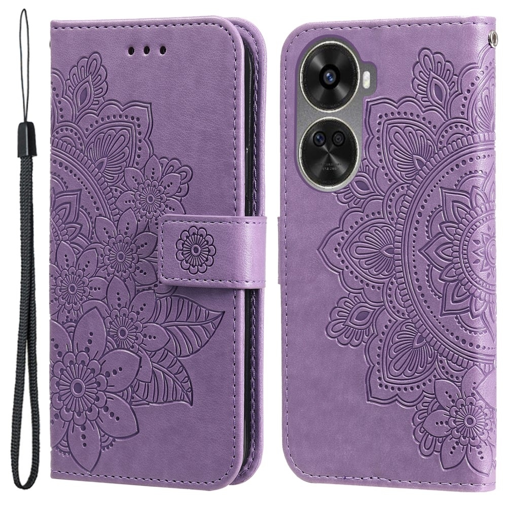 Mandala könyv tok Huawei Nova 12 SE-hez - lila