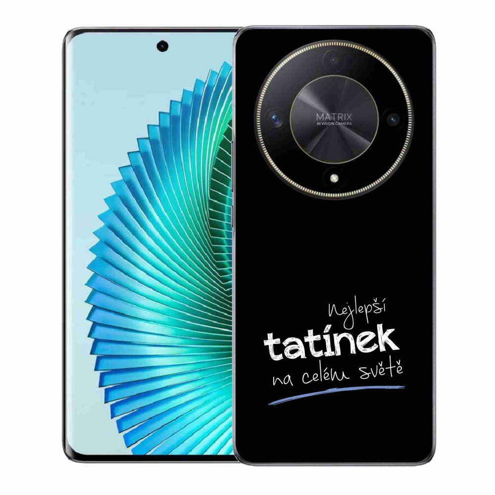 Gél borítás mmCase a Honor Magic 6 Lite 5G számára - Best Daddy 4 fekete háttérrel