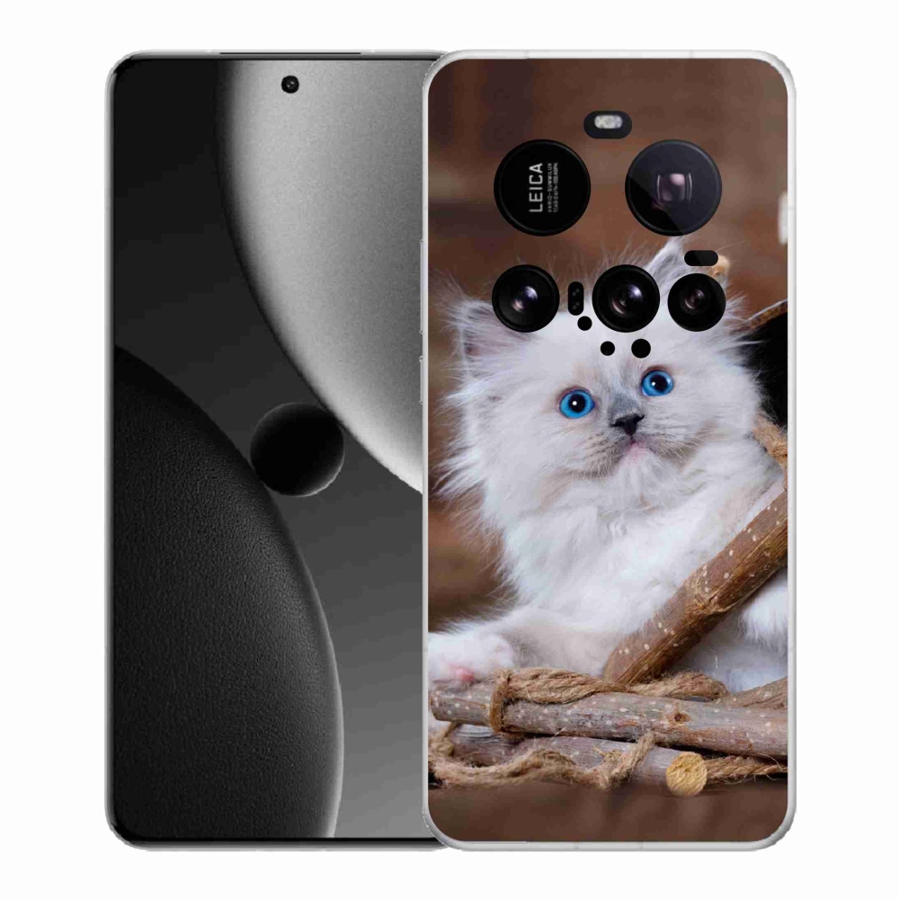 Gél borítás mmCase a Xiaomi 15 Ultra számára - fehér cica