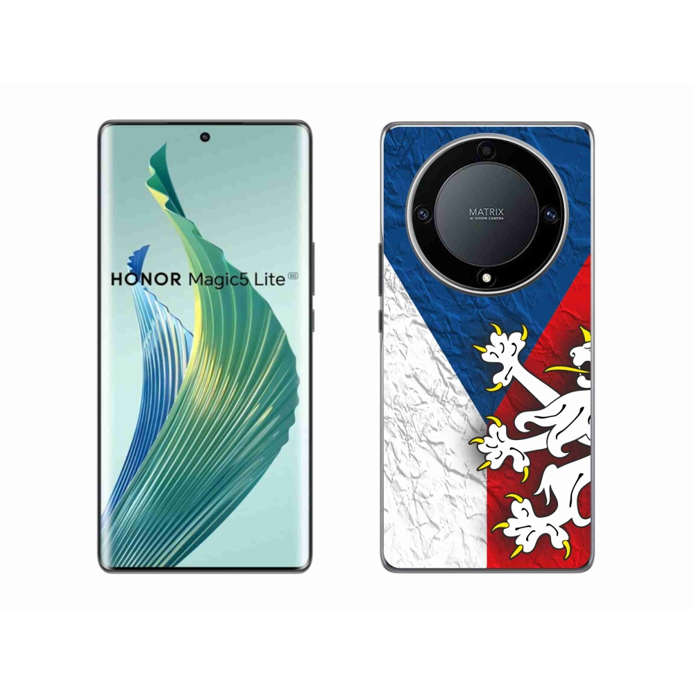 Zselés borítás mmCase a Honor Magic 5 Lite 5G számára - cseh zászló 1